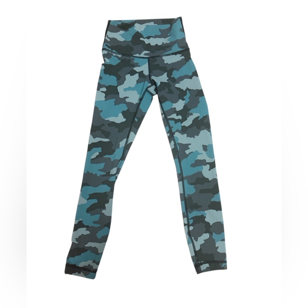 Lululemon Wunder Train High-Rise tight 28” size 4 Heritage 365 Camo Tidewater - Picture 4 of 8
